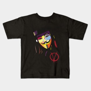 V or A = Violence or Anarcho Kids T-Shirt